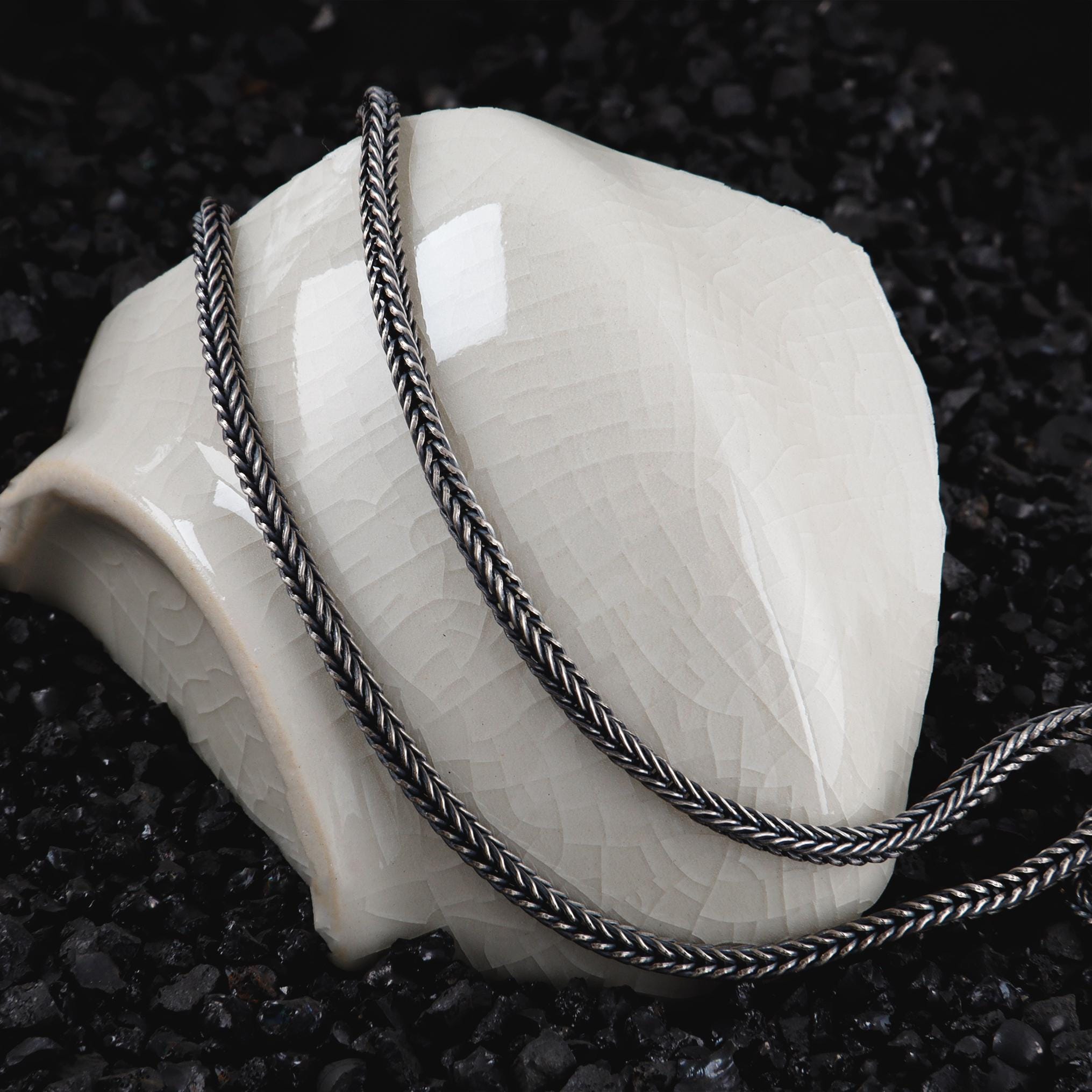Collana Catena Coda Di Volpe In Argento 925 - 1 Mm Lucida Con Chiusura Aragosta - Made In Italy