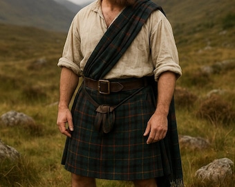 Traditional Tartan Great Kilt – 16th Century Scottish Highland Outfit