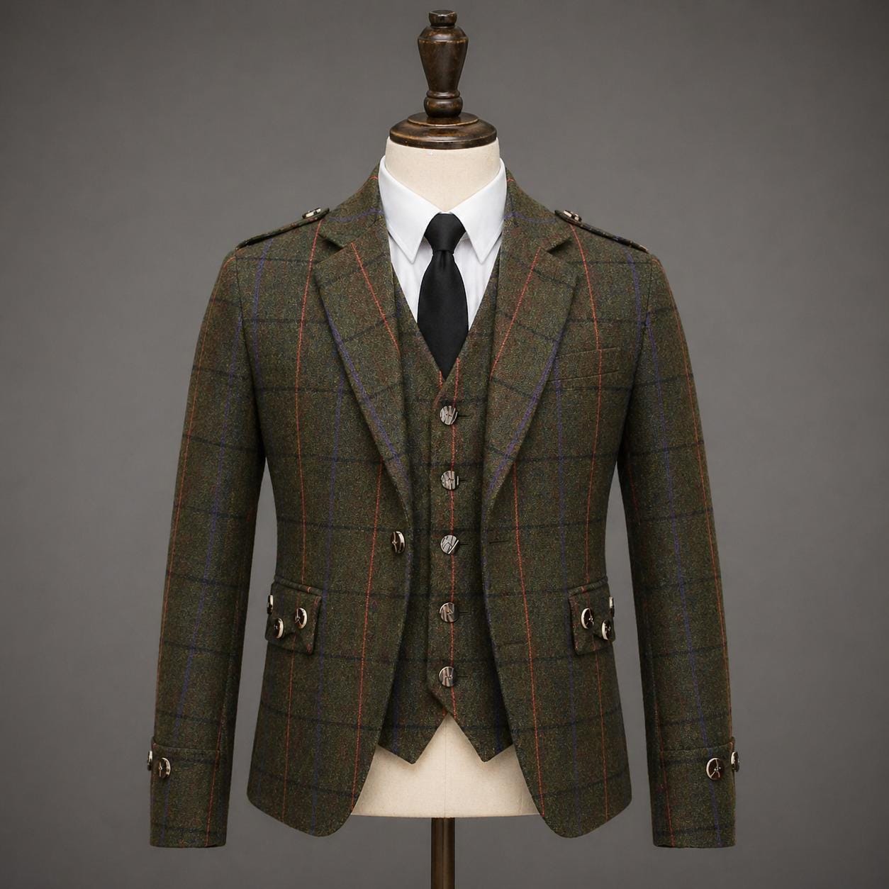 n*o様 Euro Vintage Tweed Coat Double Brea Vintage Tweed Coat - Etsy UK
