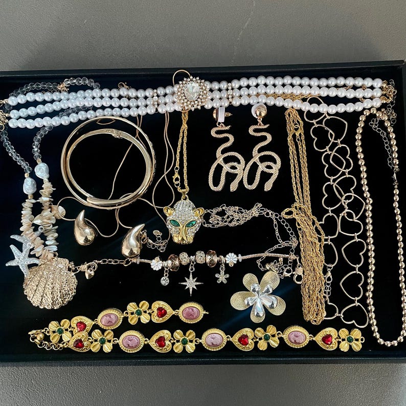 Mystery Jewelry Jar | Random Rings Necklaces Bracelets | Small Surprise ...