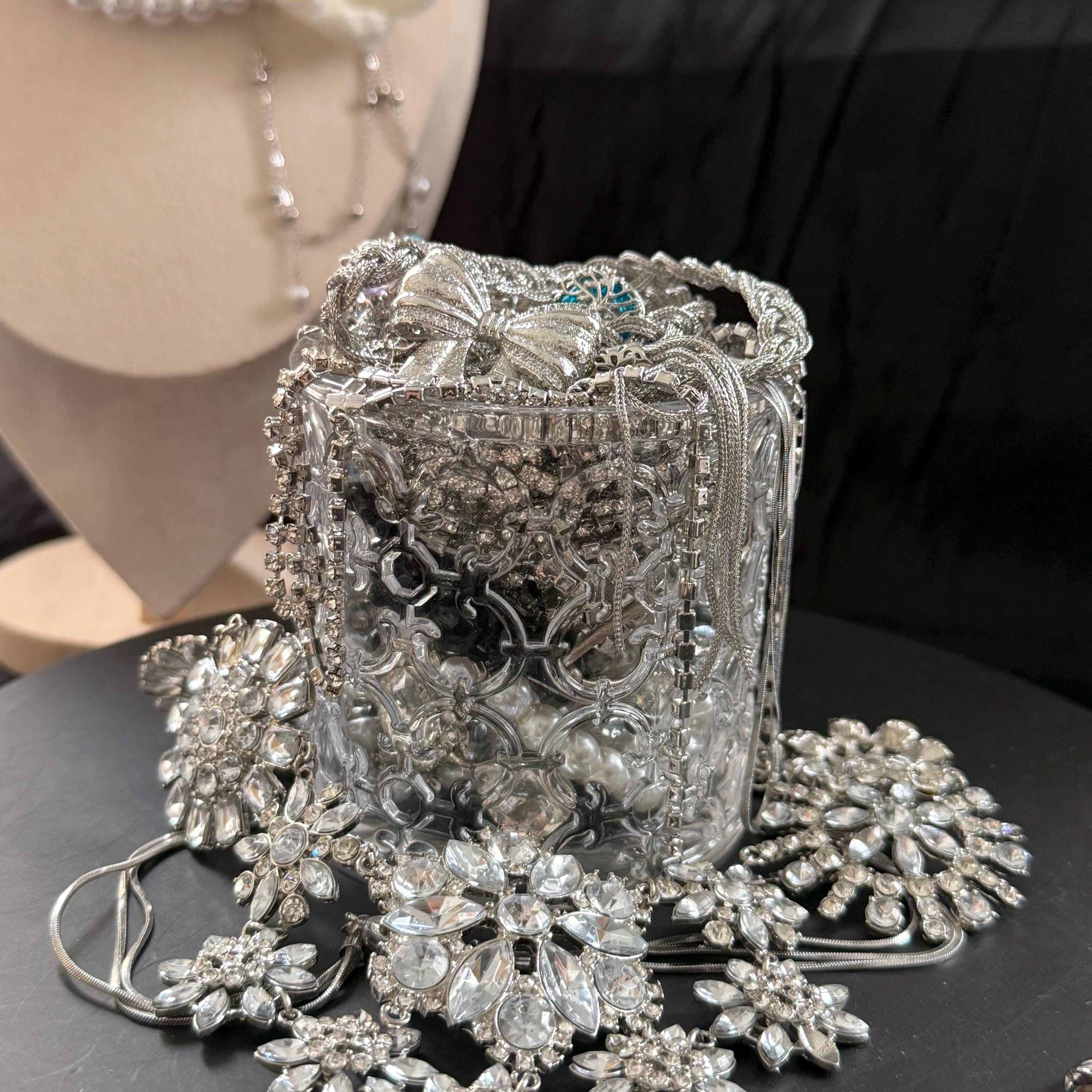 Mystery jewelry jar silver - Etsy 日本
