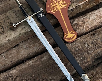 King Aragorn Anduril Sword – Hand-Forged Narsil Replica, Fantasy Cosplay Prop