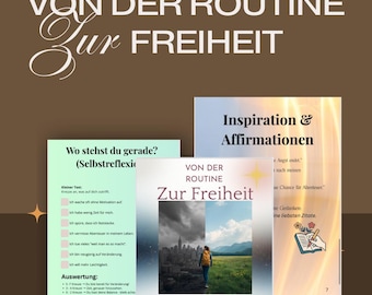 From Routine to Freedom | Digital Workbook for Printing | Self-Reflection, Mindfulness, Personal Development, Self-Discovery