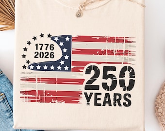 Retro Usa 250th Anniversary Shirt, Independence Day Tee, Patriotic Usa Flag Tee, 4th of July T-Shirt, Patriotic Gift,
