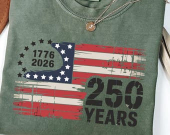 Retro Usa 250th Anniversary Shirt, Independence Day Shirt, Usa Flag Tee 4th of July Shirt Patriotic Gift