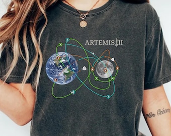Artemis II Moon Mission T-Shirt, NASA Space Program Fan Tee, Astronomy Gift, Rocket Launch Shirt, Space Exploration Top, Space Lover tee
