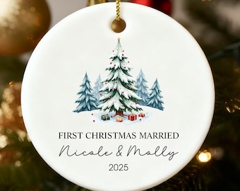 Our First Christmas Married Ornament, Our First Christmas as Mr and Mrs Ornament,Couple First Christmas Ornament, Christmas Tree Home Decor