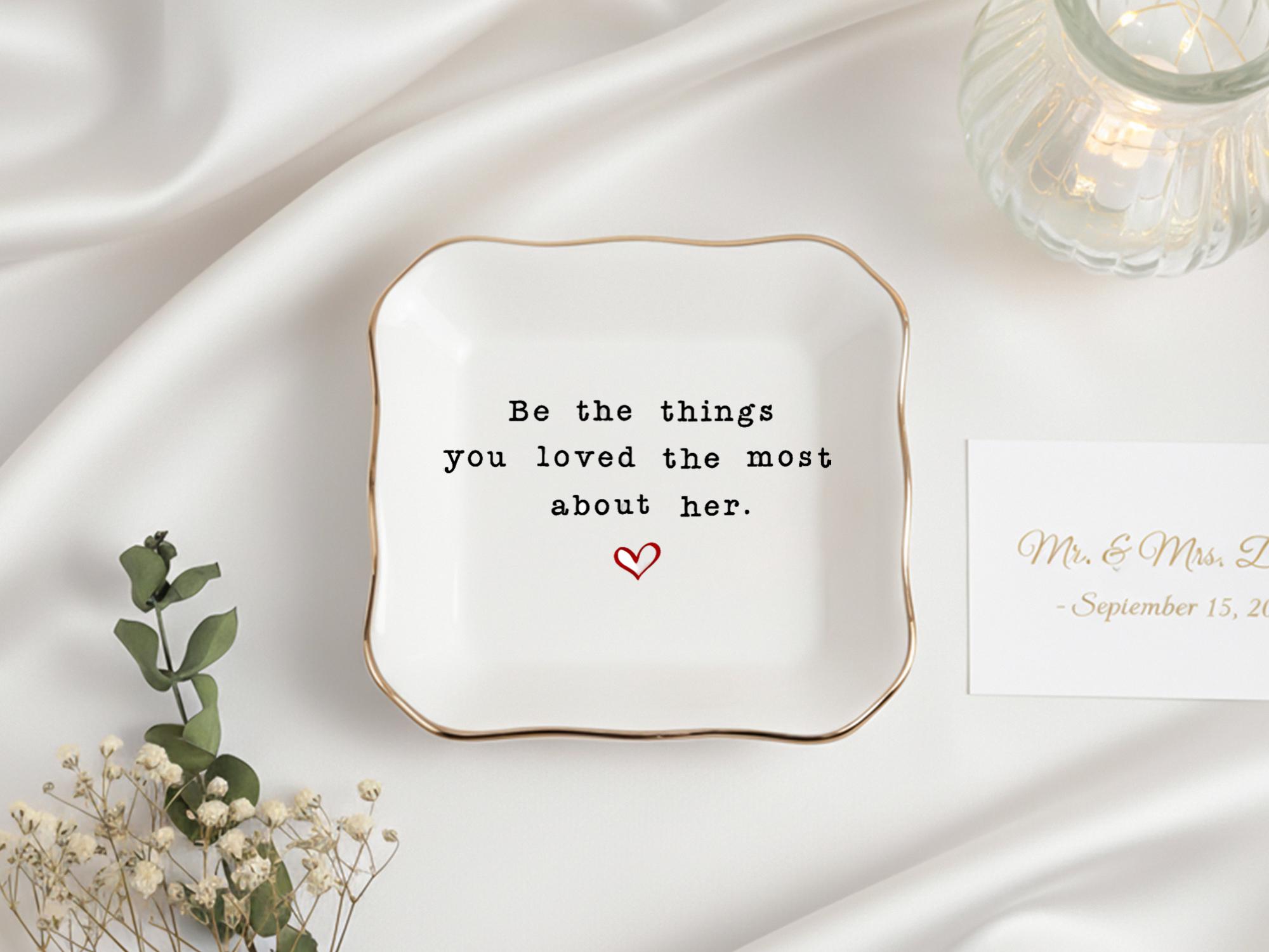 Personalized Sympathy Ring Dish, Memorial Keepsake Gift, Loss of Mother ...