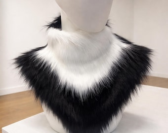 Fursuit Collar Fur Bib Scarf | Furry Cosplay Collar | Animal Costume Neck Fur | Fursuit Partial Accessory | Furry Fandom Costume Prop
