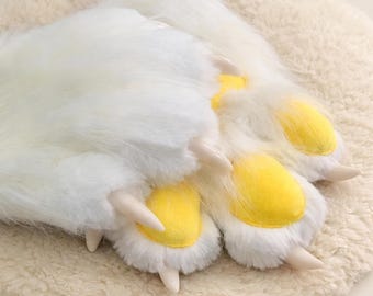 Fursuit Paws Gloves Full Fursuit Plush Commission Cheap Fursuit Accessories Plush Cat Paw Gloves Premade Fursuit Partial Fursuit Hand Paws