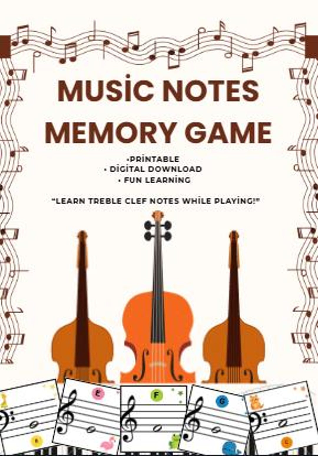 PIANO BUNDLE (2 Games), Treble and Bass Clef Game, Music Note Memory ...