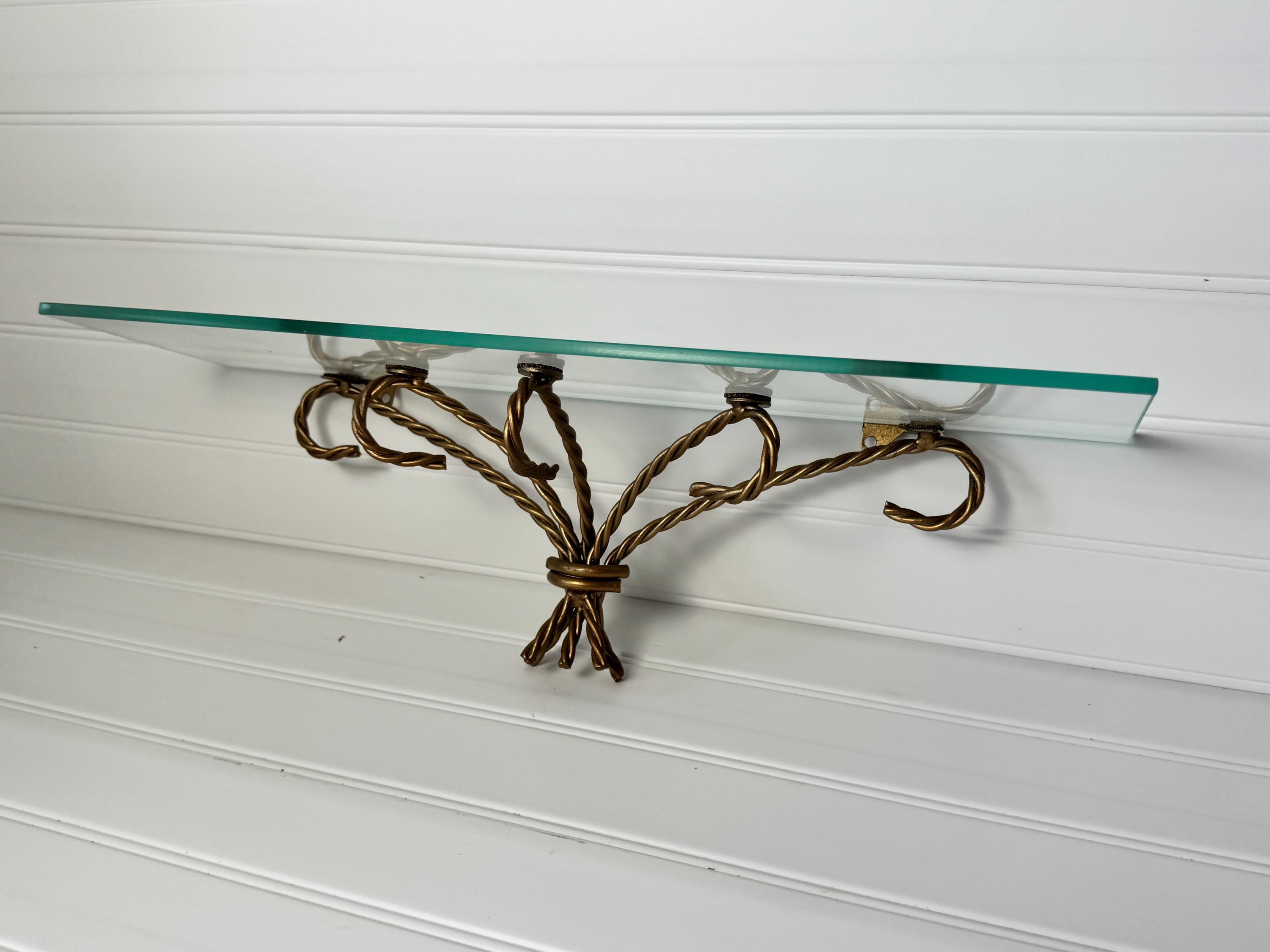 Vintage Metal and Glass Shelving - Etsy
