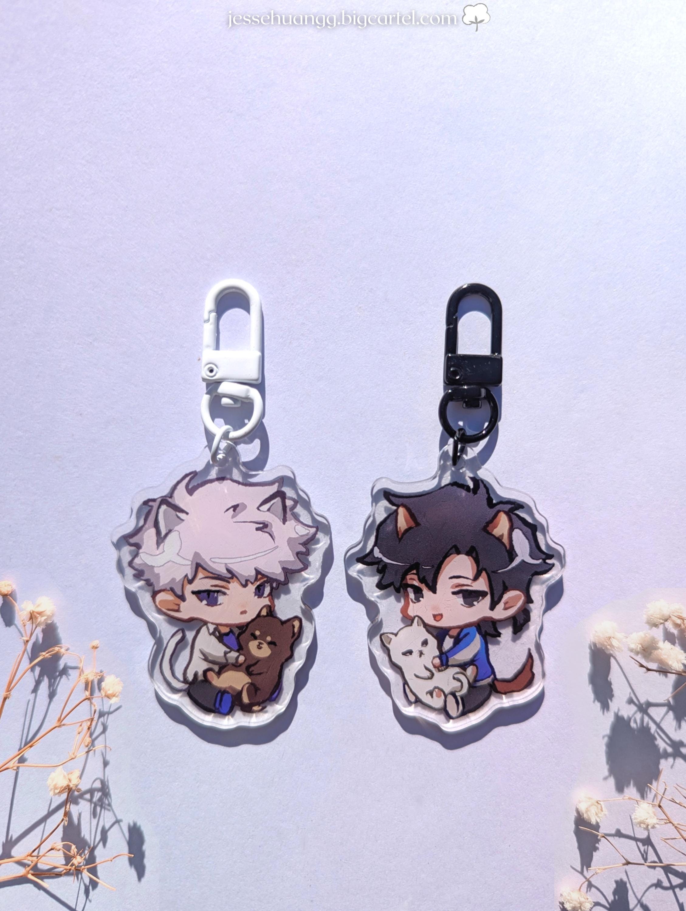 3er Pack LinkClicks Schlüsselanhänger – Anime-Design, Zinklegierung & Acryl, Mit Karabiner