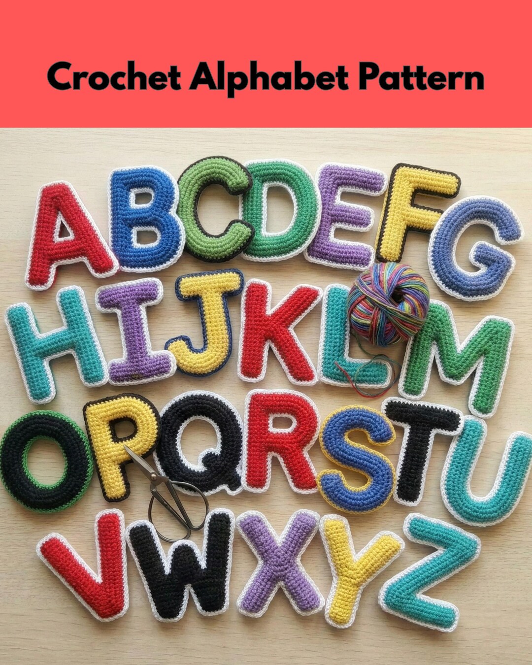 Crochet Alphabet Pattern PDF, Amigurumi Letters, DIY ABC Crochet ...