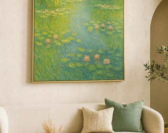 Monet Water Lilies Print, Impressionist Pond Art (Digital Download)