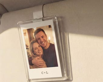 Personalized Photo Car Visor Clip, Custom Picture Sun Visor Clip, Drive Safe Gift for Him, Boyfriend Husband Anniversary Gift