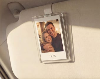Regalo di San Valentino, clip per visiera auto con foto personalizzata, clip per visiera parasole con foto personalizzata, regalo di guida sicura per lui, fidanzato, marito, regalo per fidanzato