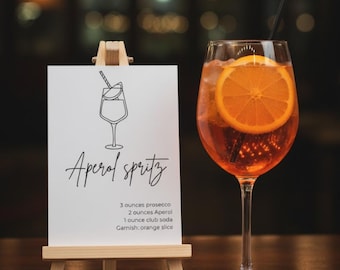 Cocktail Recipe Cards Template, Editable Drink Recipe Card, Printable Recipe Card, Cocktail Party Drink Card, DIY Recipe Cards, Aesthetic