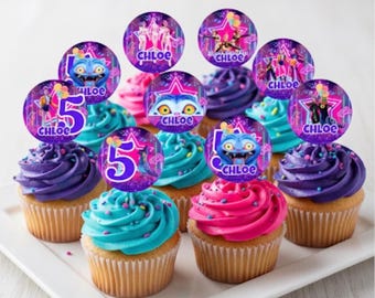 Kpop Demon Hunters cupcake Topper, Huntrix Kpop Birthday Toppers, Huntrix Party Decoration, Canva Template Digital BTS fans