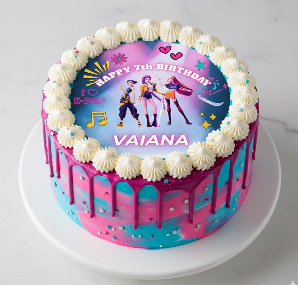 HTTDSLF 37 Stück Kpop Hunters Tortendeko Mädchen, Kop‑Dämonenjäger Happy Birthday Tortendeko Set, Anime Party Deko Kindergeburtstag Junge Mädchen