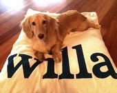 Natural Cotton Canvas, Furlap Personalization (Included), Flippable, Zipper free, Dog Bed Duvet Cover-Machine Wash and Dry