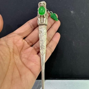 Antique Jade Hairpin - Etsy display picture 2