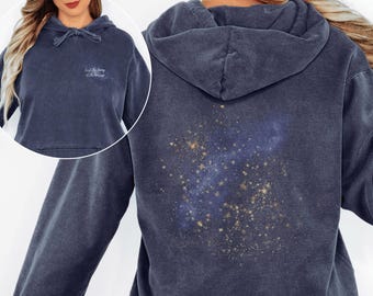 Sudadera Comfort Colors 1567 | Sudadera Galaxy | Sudadera extragrande Universe | Estampado cósmico | Suéter espacial estético | Regalo para amantes de las estrellas