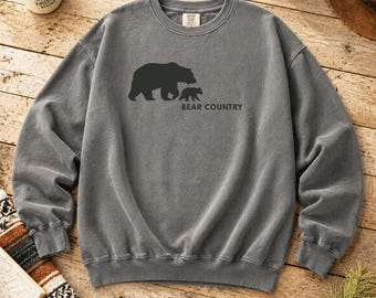 Bear Sweatshirt, Bear Shirt, National Park Sweatshirt, Grizzly Sweatshirt, Mountain Sweatshirt, Wilderness Sweatshirt, Bear Crewneck, Unisex