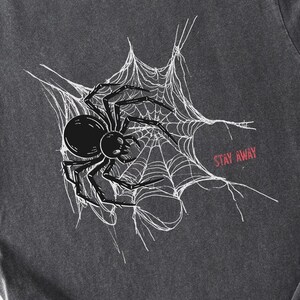 Spider Web Shirt, Spider Aesthetic Tee, Spider Lover Gift, Alternative Tee, Spider Graphic Tee, Gothic Grunge Shirt, Punk Shirt, Aesthetic image 3