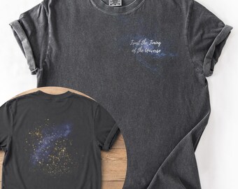 Comfort Colors C1717 | Camiseta Galaxia | Sudadera Universo Extragrande | Estampado Cósmico | Camiseta Estética Espacial | Regalo para Amantes de las Estrellas