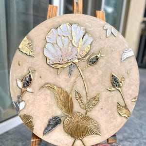schilderen met een bloem 19,6" kunstbord