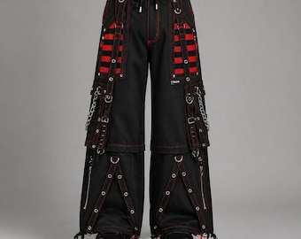 Gothic Techwear-cargobroek, trendy wijde streetwearbroek, Y2K-festivaloutfit