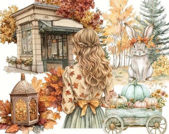 117–144 PCS Autumn Theme Stickers, Fall Decorative Stickers for Gift Wrapping, Journals, Scrapbooking and Paper Crafts
