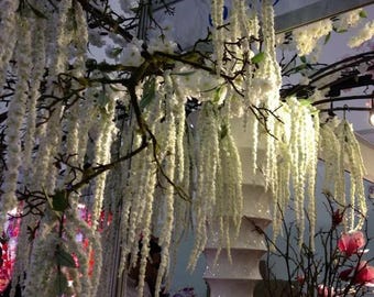 Artificial Green Amaranthus Stems, Faux Lover Fruit Branches, 8pcs Fake Greenery for Wedding, Home & DIY Floral Decoration, Foam Flowers