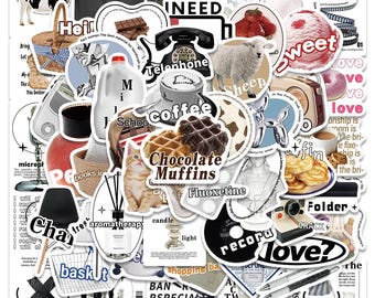 Modern Aesthetic Stickers Pack Waterproof Decals for Laptop Notebook Luggage Kids DIY Scrapbook