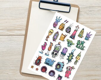 Neondabo Artist Character Sticker Sheet 3