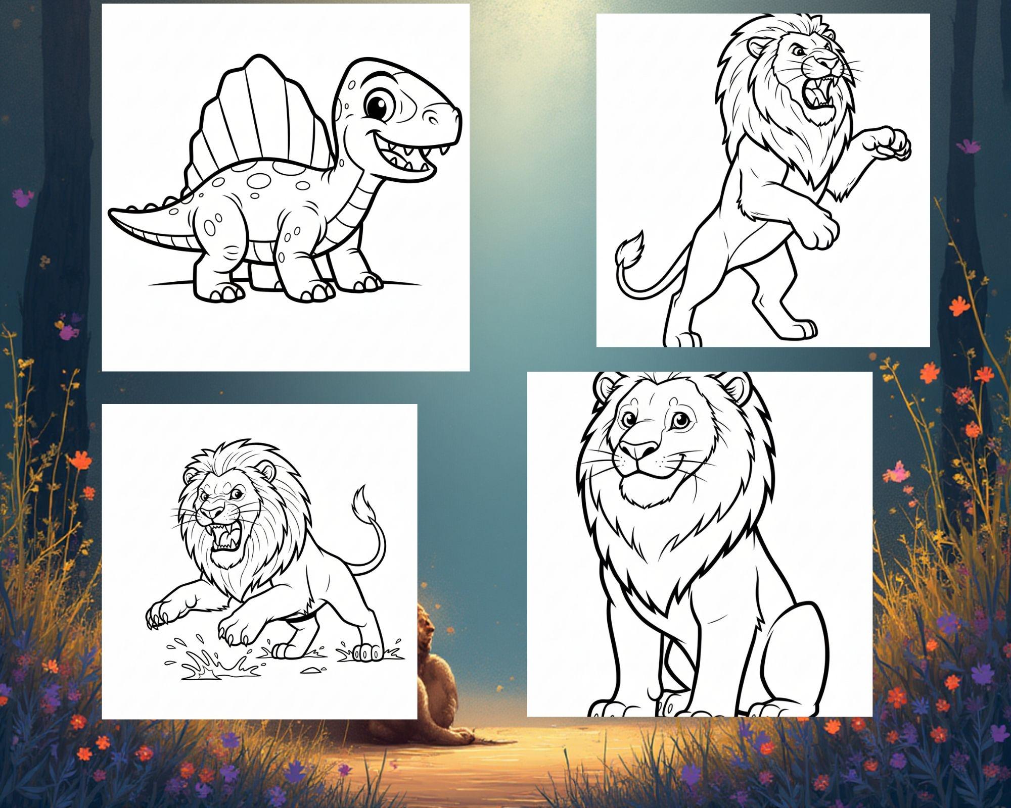 Extinct Animals Courling In Extinct Animals Coloring Book, 34 Printable Pages (digital Download) - Etsy