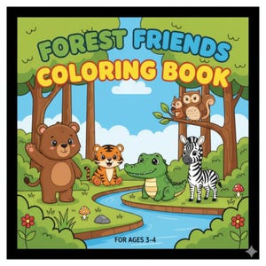 Libro para colorear Amigos del Bosque: Páginas de animales (Descarga PDF)