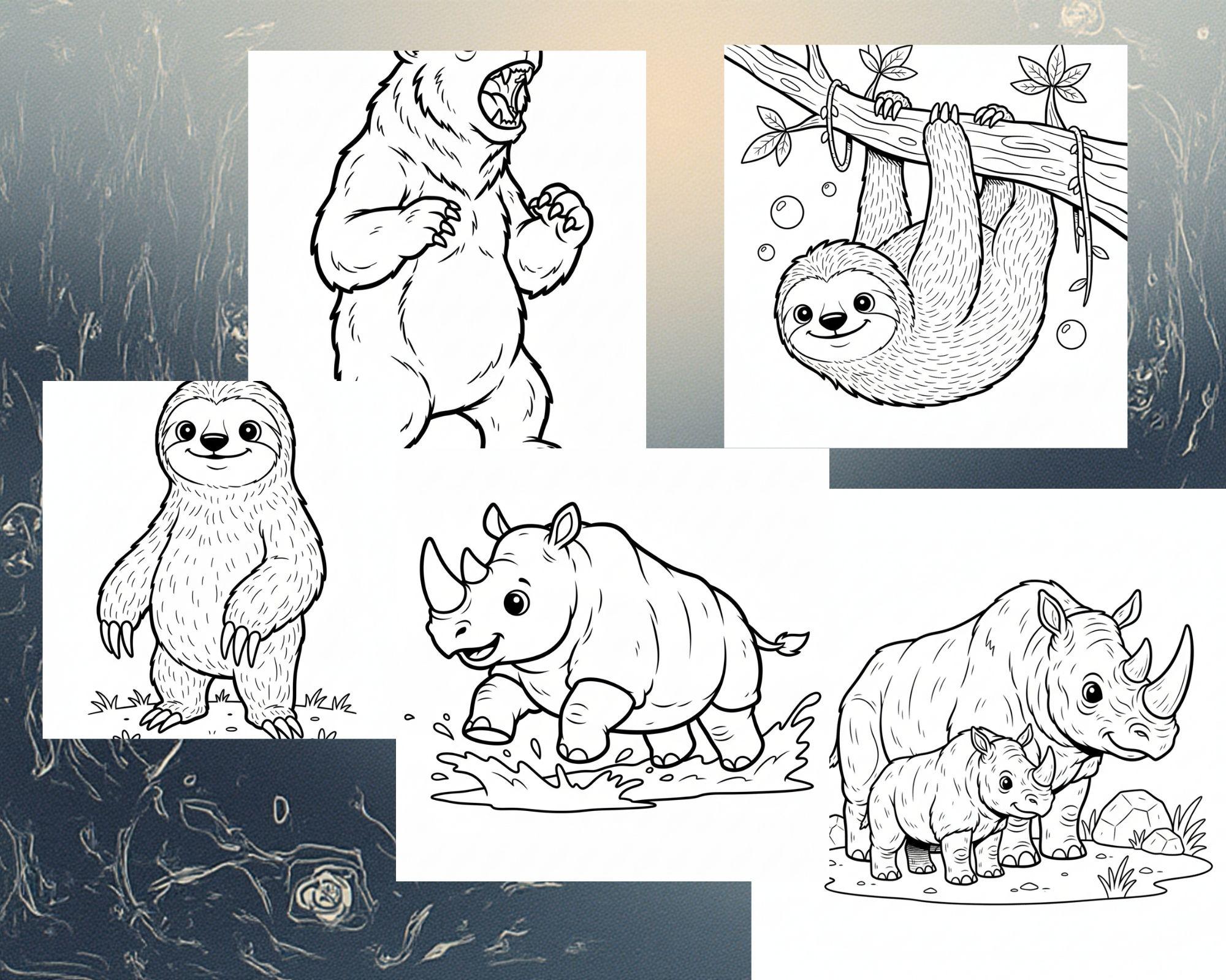 Extinct Animals Courling In Extinct Animals Coloring Book, 34 Printable Pages (digital Download) - Etsy