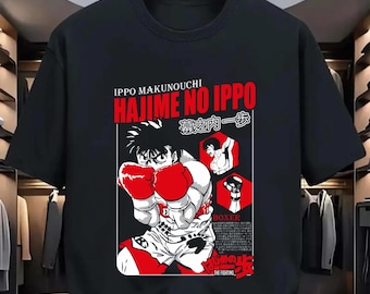 Anime Boxing Heavy Cotton Tee | Hajime No Ippo T-Shirt, Manga Lover Gift, Gym Wear, Fighter Apparel Girl Anime Tee All Size