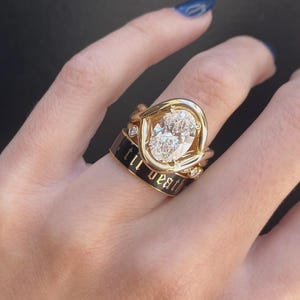 Sterling Silver "Til Death" Ring, Gothic Wedding Band, Couple Promise Rings