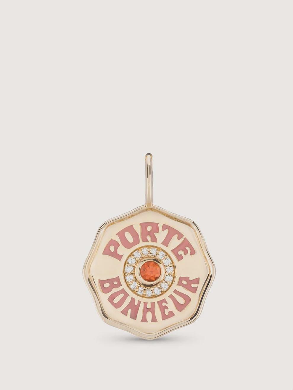 Porte Bonheur Birth Charm Necklace | 14k Gold Plated Enamel Lucky