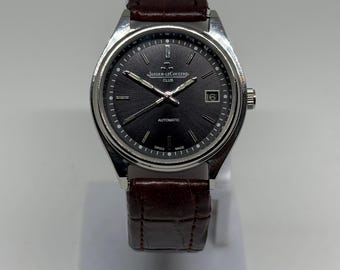 Vintage Jaeger-LeCoultre Black Dial with Date Indicator Automatic Movement Men's Wrist Watch Swiss made