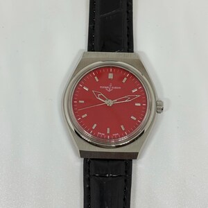 Reloj de pulsera vintage Ulysse Nardin para hombre, 17 joyas, cuerda manual, fabricado en Suiza, esfera roja. imagen 7