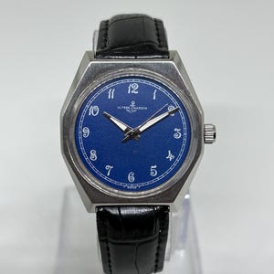 Vintage Ulysse Nardin 17 Jewels Manual Winding Swiss Made Men's Wrist Watch Blue Dial image 1