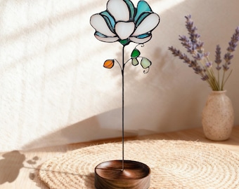 ステンドグラスのフリージアの花束：手作りの家庭スタイル - Etsy 日本