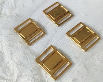 12mm (1/2") Gold Bra or Bikini Closure - Sustainably Sourced Deadstock Ideal for Bra Making