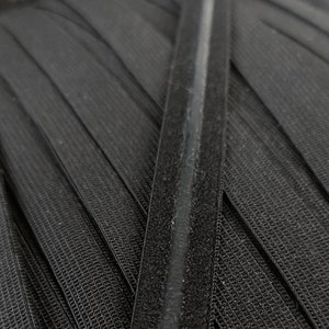 12mm (1/2&quot;) Black Silicone Backed Non Slip Grip Elastic - Sustainably Sourced Deadstock Ideal for Bra Making and Lingerie