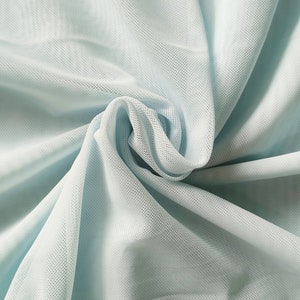 Lightweight Power Net in Pale Blue - Sustainably Sourced Deadstock Ideal for Bra Making and Swimwear