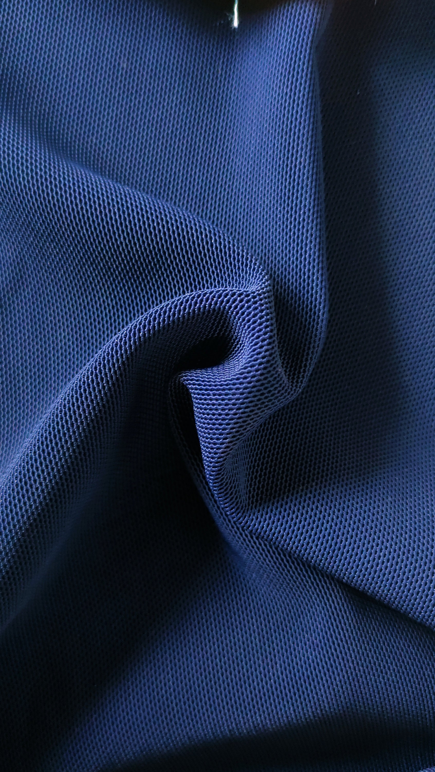 Power Net in Navy Blue - High Impact - Sustainably Sourced Deadstock Ideal for Bra Making and Swimwear
